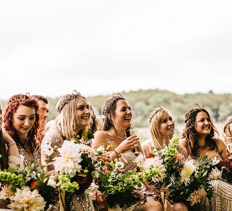 Festival Wedding In A Tipi With An Outdoor Wedding Ceremony