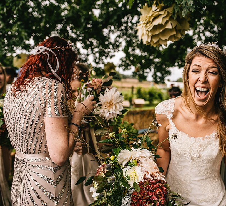 Festival Wedding In A Tipi With An Outdoor Wedding Ceremony