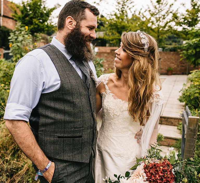 Festival Wedding In A Tipi With An Outdoor Wedding Ceremony