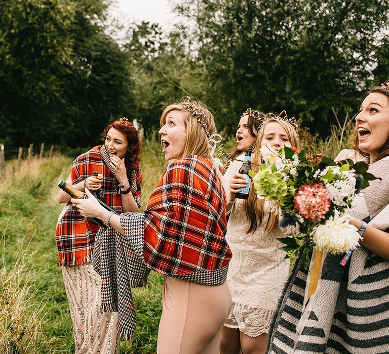 Festival Wedding In A Tipi With An Outdoor Wedding Ceremony