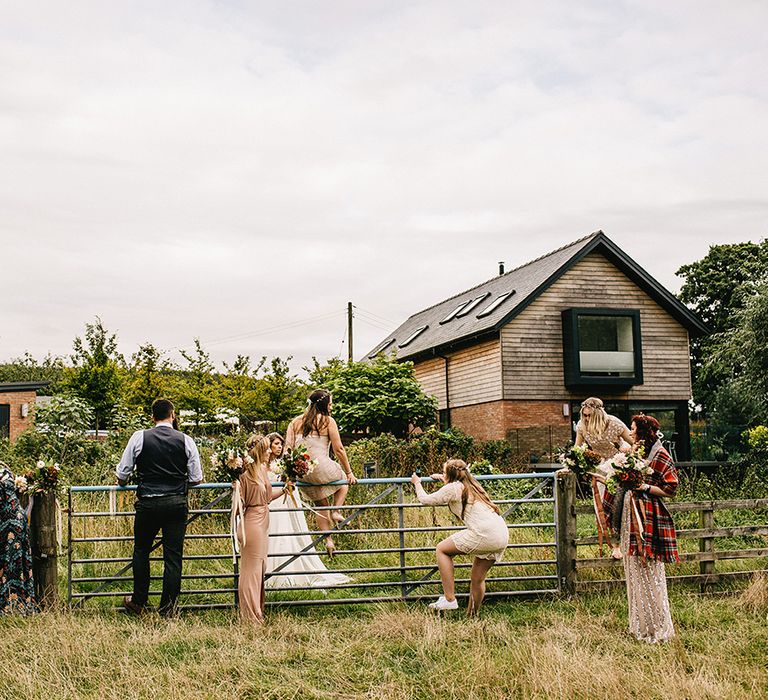 Festival Wedding In A Tipi With An Outdoor Wedding Ceremony