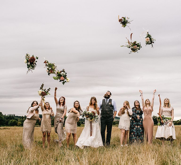 Festival Wedding In A Tipi With An Outdoor Wedding Ceremony