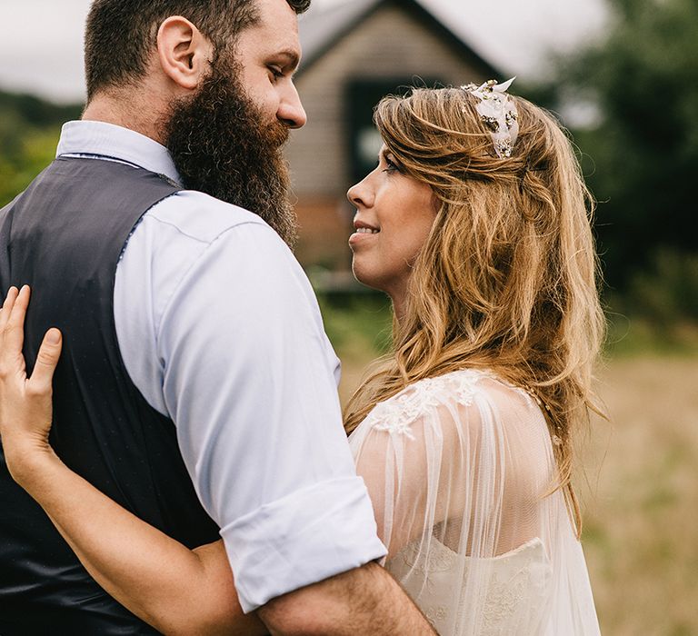 Festival Wedding In A Tipi With An Outdoor Wedding Ceremony