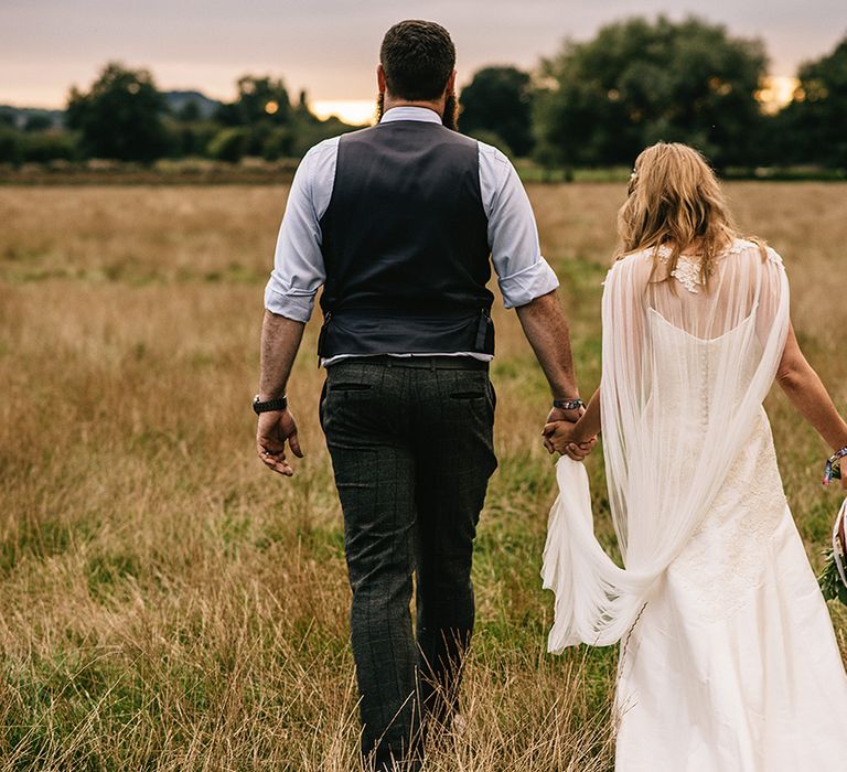 Festival Wedding In A Tipi With An Outdoor Wedding Ceremony