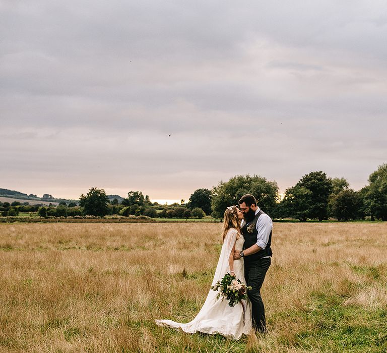 Festival Wedding In A Tipi With An Outdoor Wedding Ceremony