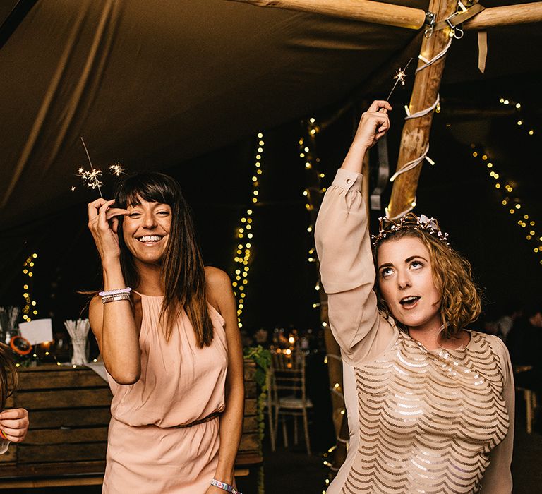 Festival Wedding In A Tipi With An Outdoor Wedding Ceremony