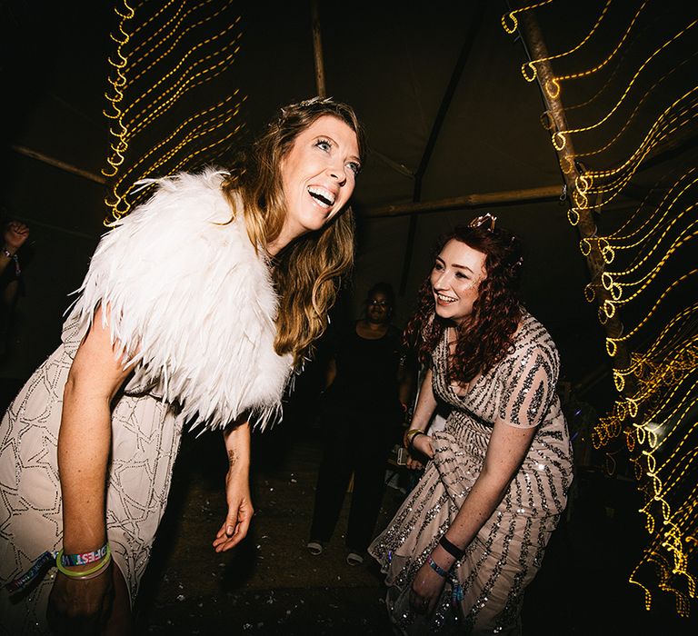 Festival Wedding In A Tipi With An Outdoor Wedding Ceremony