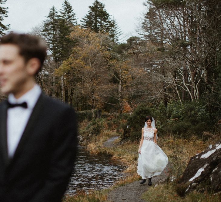 Kaviar Gauche Wedding Dress For A Candlelit Wedding | Connemara Ireland | James Frost Photography