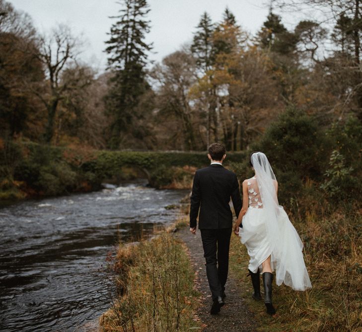 Kaviar Gauche Wedding Dress For A Candlelit Wedding | Connemara Ireland | James Frost Photography