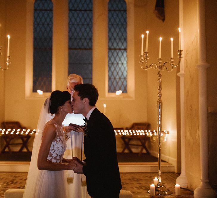 Kaviar Gauche Wedding Dress For A Candlelit Wedding | Connemara Ireland | James Frost Photography