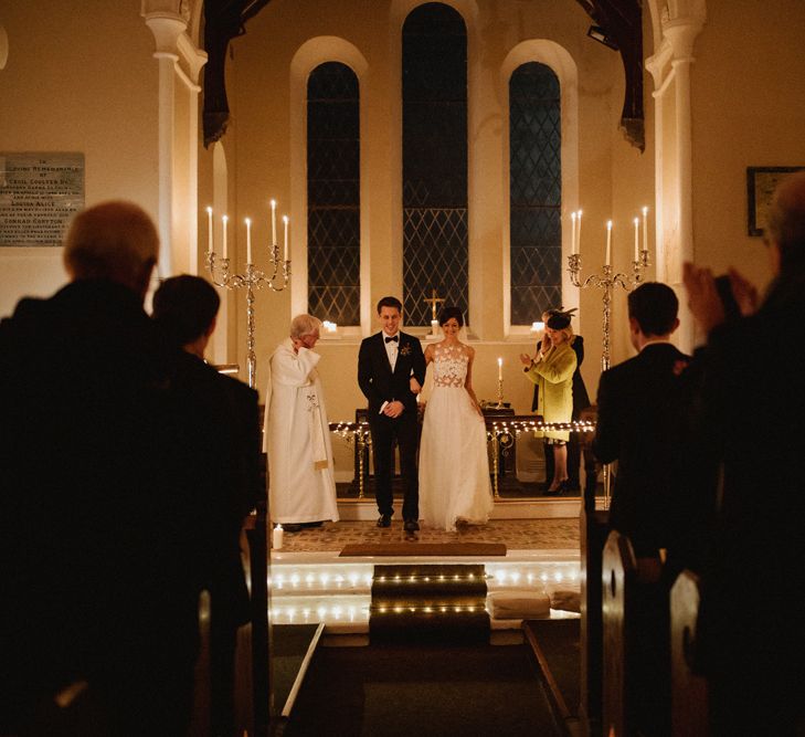 Kaviar Gauche Wedding Dress For A Candlelit Wedding | Connemara Ireland | James Frost Photography