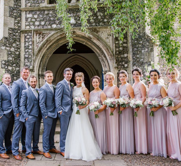 Wedding Party In Grey, Purple & Pink