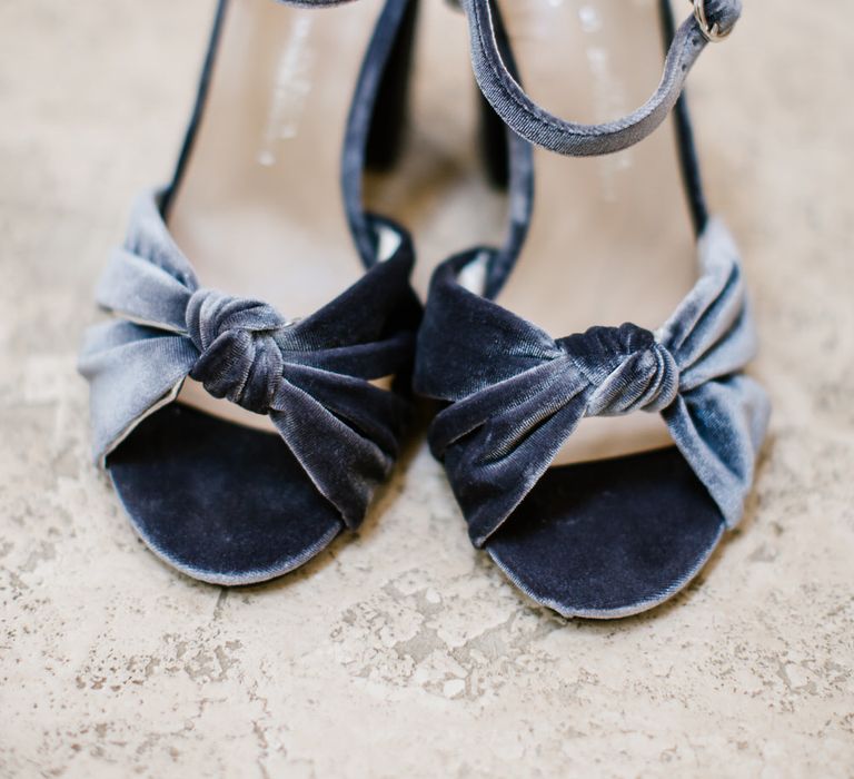 Grey Velvet Wedding Shoes