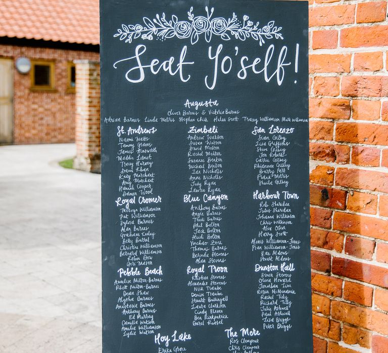 Chalkboard Seating Plan