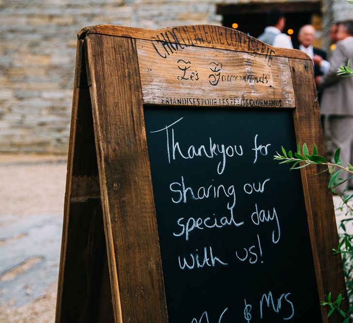 Blackboard Wedding Sign