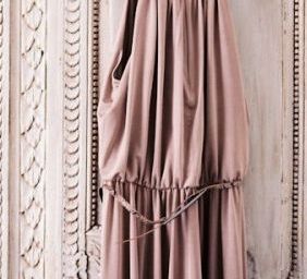 Satin Bridesmaids Dress In Dusky Pink