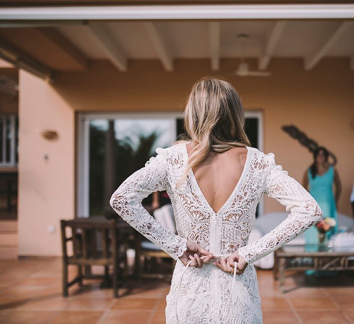 Bride in Yolan Cris Lace Wedding Dress | Sara Frost Photography | AMS Love in Video