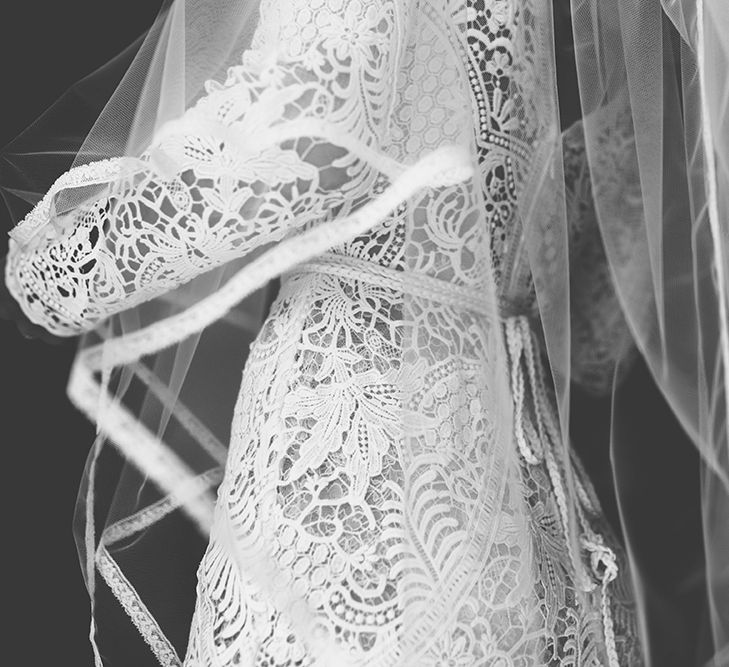 Bride in Yolan Cris Lace Wedding Dress | Sara Frost Photography | AMS Love in Video