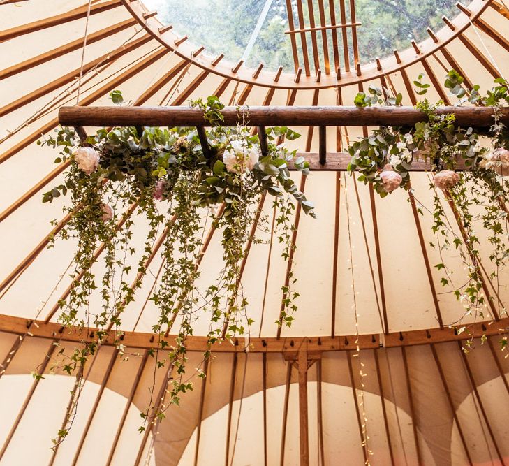 Floral Display Yurt Wedding