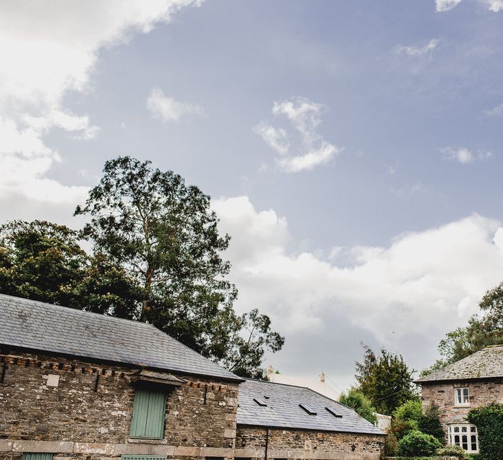 Farm Wedding Venue Cornwall // Embellished Jenny Packham Gown Marquee Wedding At Coombeshead Farm Cornwall The Garden Gate Flower Co Planning Jenny Wren Events Images Barney Walters Photography