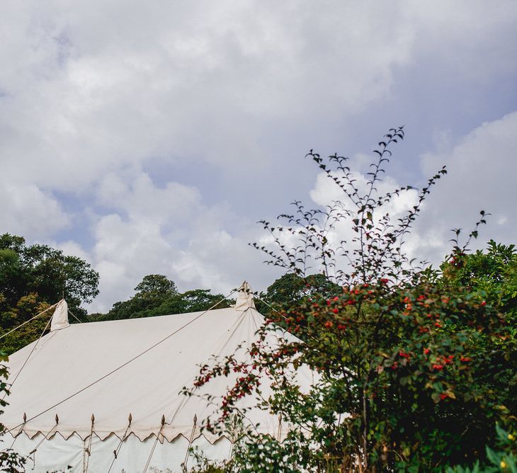 Farm Wedding Venue Cornwall // Embellished Jenny Packham Gown Marquee Wedding At Coombeshead Farm Cornwall The Garden Gate Flower Co Planning Jenny Wren Events Images Barney Walters Photography