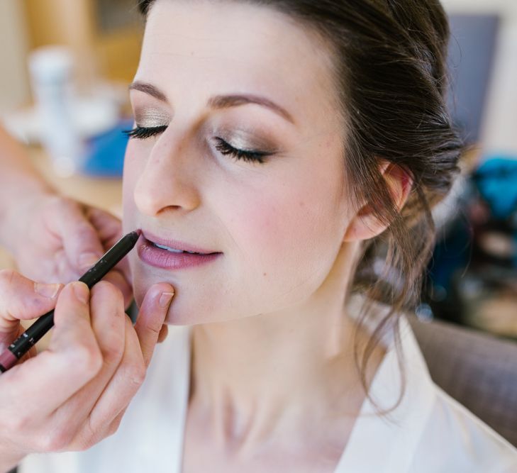 Bridal Makeup | DIY Wedding at Upwaltham Barns with Bright Flowers | Danielle Victoria Photography