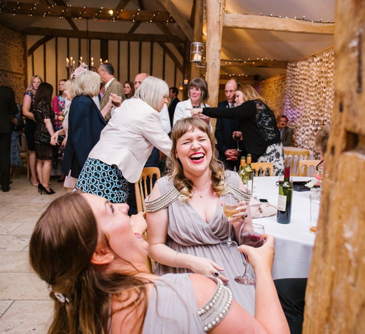 Bridesmaids in ASOS Dresses | DIY Wedding at Upwaltham Barns with Bright Flowers | Danielle Victoria Photography