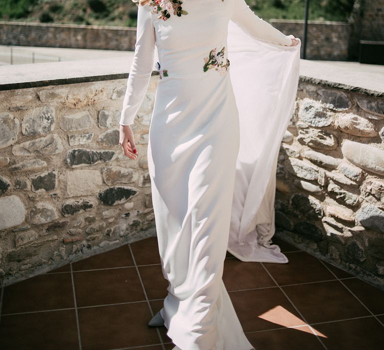 Embroidered Wedding Dress By Beba's Closet For An Elegant Lakeside Wedding With Images From Sara Lobla