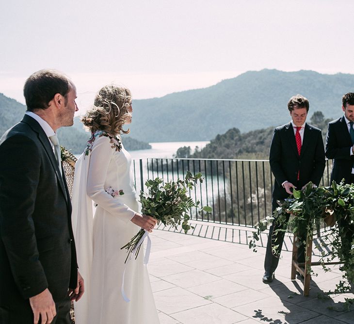 Embroidered Wedding Dress By Beba's Closet For An Elegant Lakeside Wedding With Images From Sara Lobla