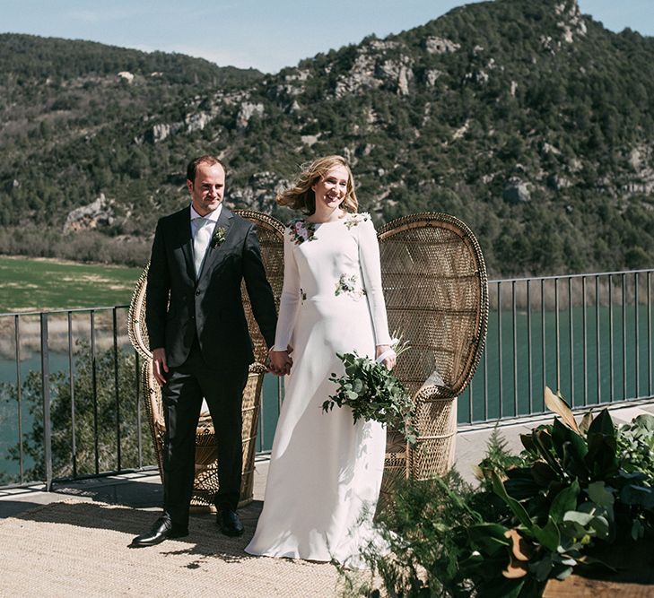 Embroidered Wedding Dress By Beba's Closet For An Elegant Lakeside Wedding With Images From Sara Lobla