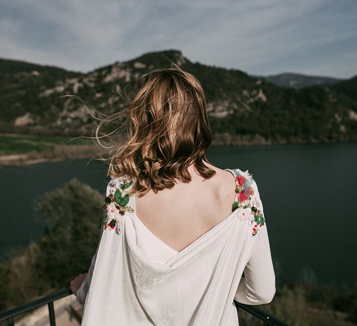 Embroidered Wedding Dress By Beba's Closet For An Elegant Lakeside Wedding With Images From Sara Lobla