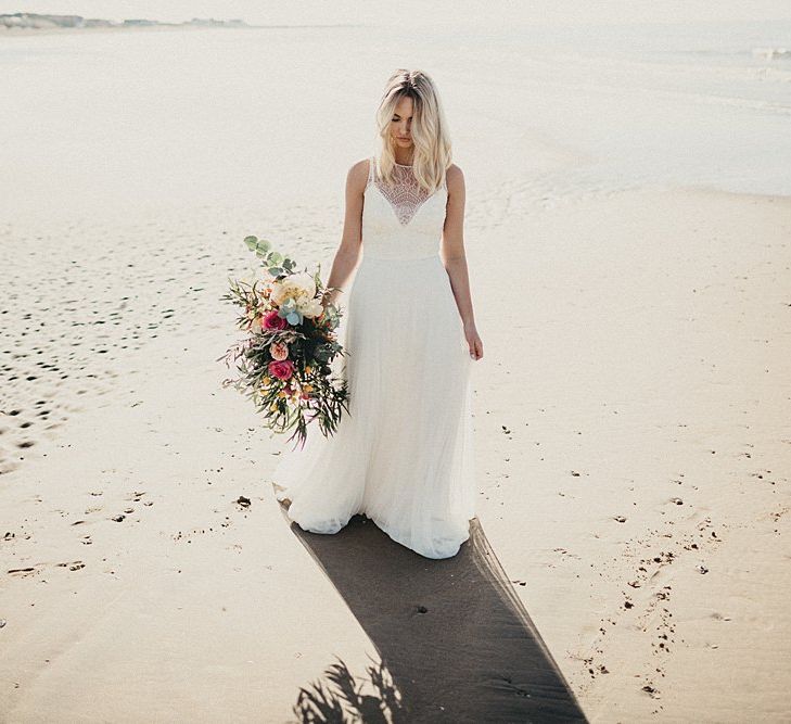 Beach Bridal Look Book Shoot At Camber Sands For White Mischief Bridal With Jenny Packham, Augusta Jones & Jesus Peiro | Images By Jason Williams Photography