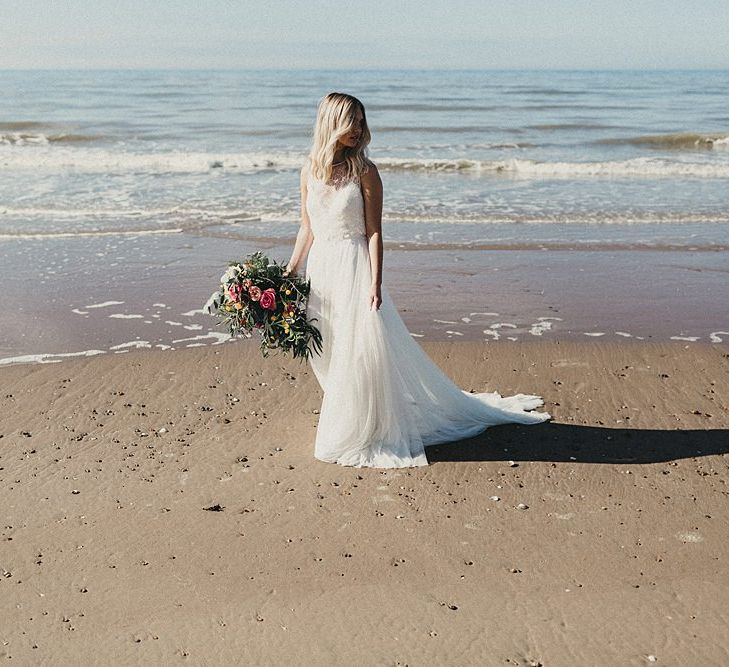 Beach Bridal Look Book Shoot At Camber Sands For White Mischief Bridal With Jenny Packham, Augusta Jones & Jesus Peiro | Images By Jason Williams Photography