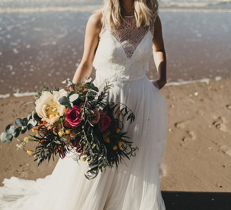 Beach Bridal Look Book Shoot At Camber Sands For White Mischief Bridal With Jenny Packham, Augusta Jones & Jesus Peiro | Images By Jason Williams Photography