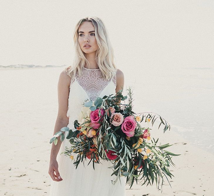 Beach Bridal Look Book Shoot At Camber Sands For White Mischief Bridal With Jenny Packham, Augusta Jones & Jesus Peiro | Images By Jason Williams Photography