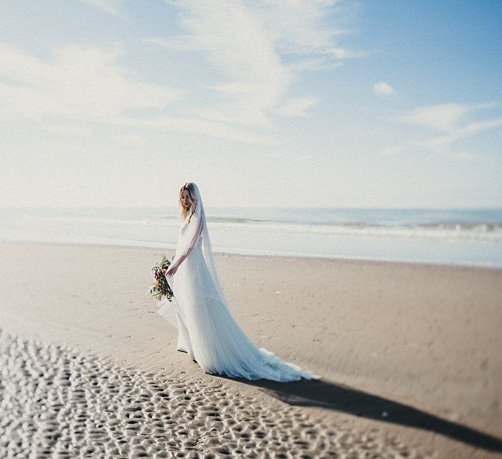 Beach Bridal Look Book Shoot At Camber Sands For White Mischief Bridal With Jenny Packham, Augusta Jones & Jesus Peiro | Images By Jason Williams Photography