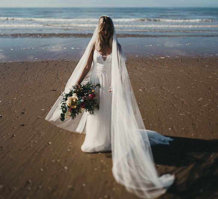 Beach Bridal Look Book Shoot At Camber Sands For White Mischief Bridal With Jenny Packham, Augusta Jones & Jesus Peiro | Images By Jason Williams Photography