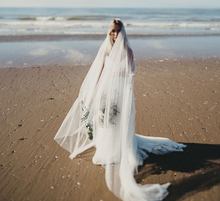 Beach Bridal Look Book Shoot At Camber Sands For White Mischief Bridal With Jenny Packham, Augusta Jones & Jesus Peiro | Images By Jason Williams Photography