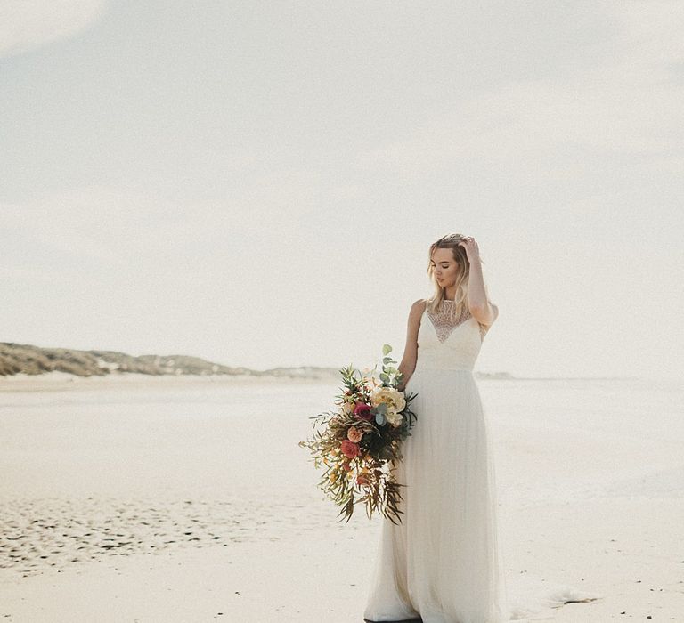 Beach Bridal Look Book Shoot At Camber Sands For White Mischief Bridal With Jenny Packham, Augusta Jones & Jesus Peiro | Images By Jason Williams Photography