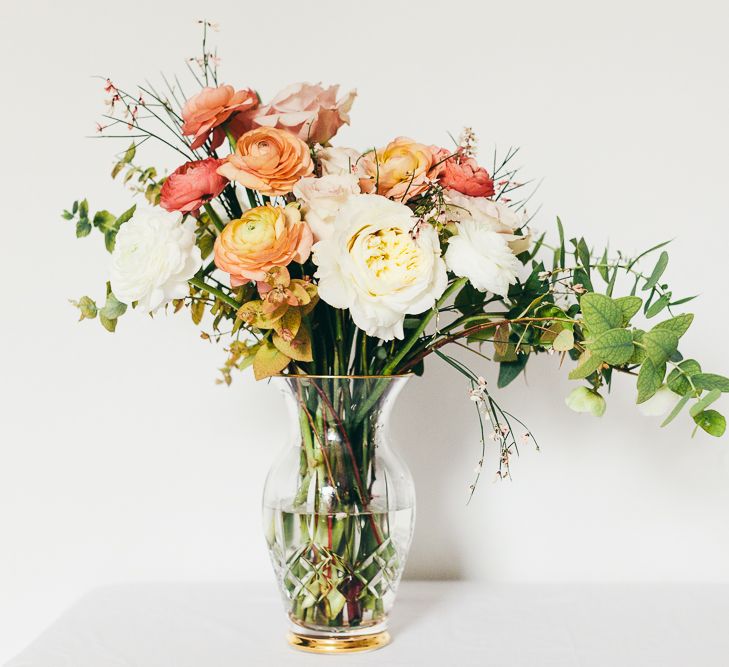 Crystal Vase with Gold Detail