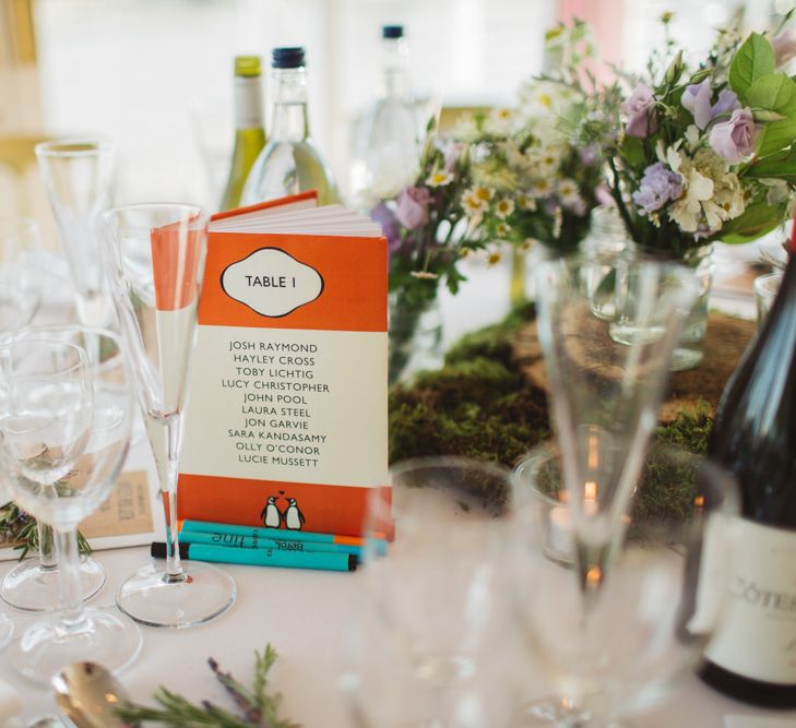 Penguin Classic Book Table Details For Wedding