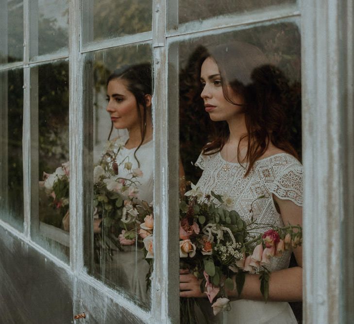 Soft & Romantic Bridal Inspiration Shoot With Rose Bouquets & Brides In Otaduy With Images From Fox & Owl Photography & Planning By Redamancy Weddings