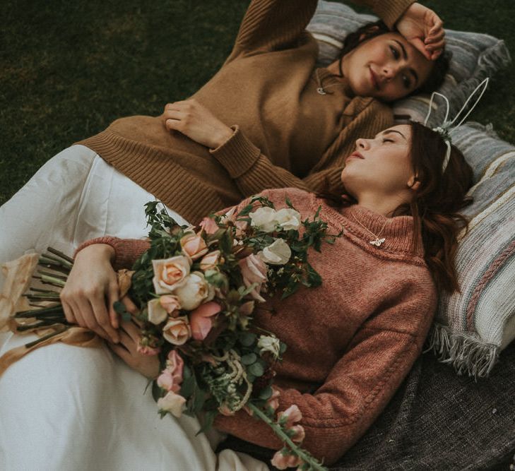 Soft & Romantic Bridal Inspiration Shoot With Rose Bouquets & Brides In Otaduy With Images From Fox & Owl Photography & Planning By Redamancy Weddings