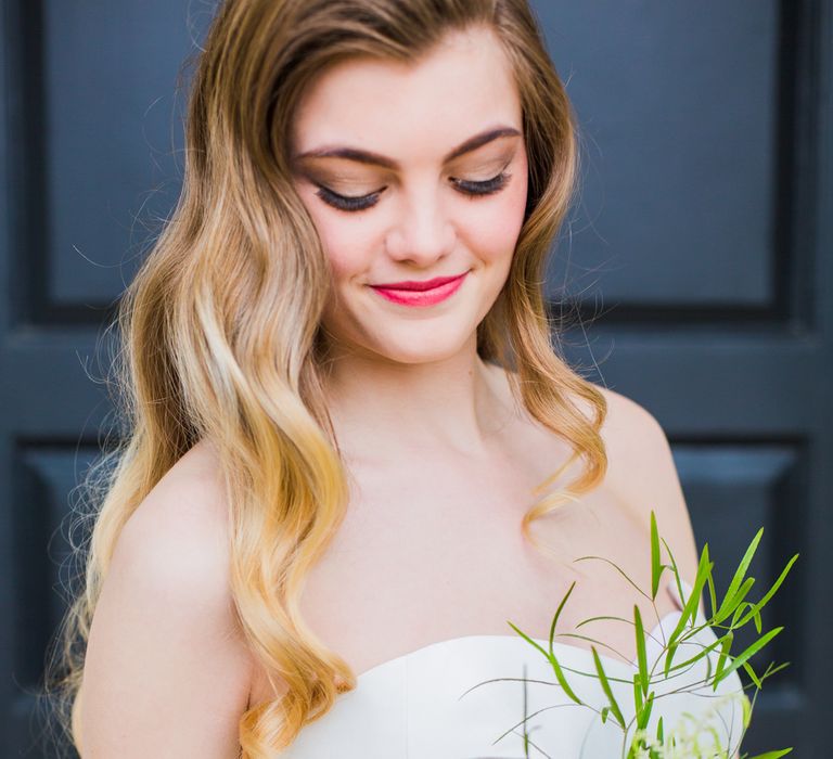 White & Green Wedding Bouquet