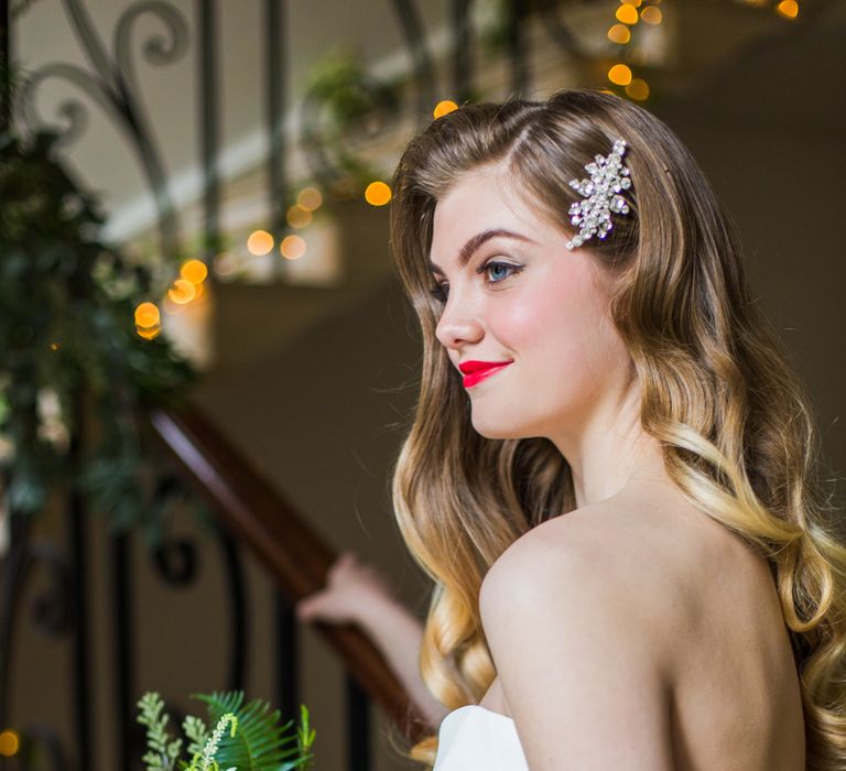 Bride with Bold Lipstick