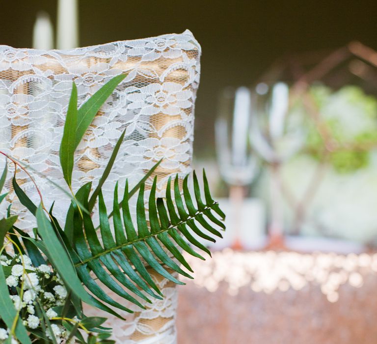 Wedding Table Scape with Copper Accents