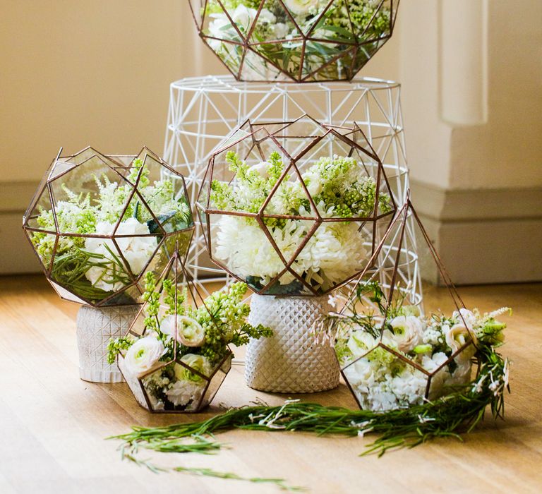 Wedding Table Scape with Copper Accents