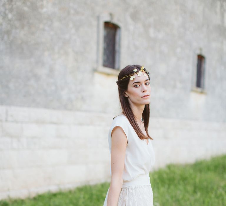 Bride in Alessia Baldi Gown | Cristina Firotto Event Design | Valentina Oprandi Photography