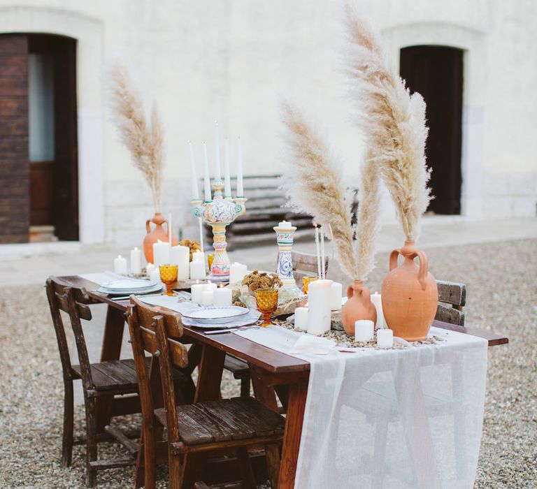 Table scape | Natural Wedding Inspiration in the Apulian Karst Lands | Cristina Firotto Event Design | Valentina Oprandi Photography