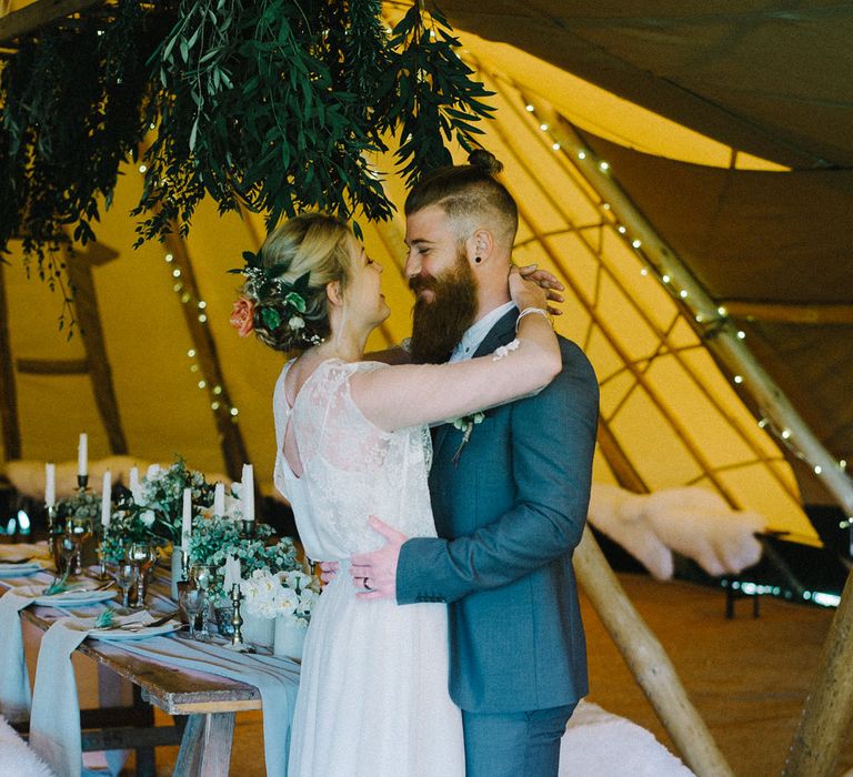 Wild Tipi Rustic Table Scape with Props from Box and Cox Vintage Hire | Images by Olivia Bossert Photography |